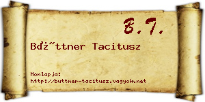 Büttner Tacitusz névjegykártya